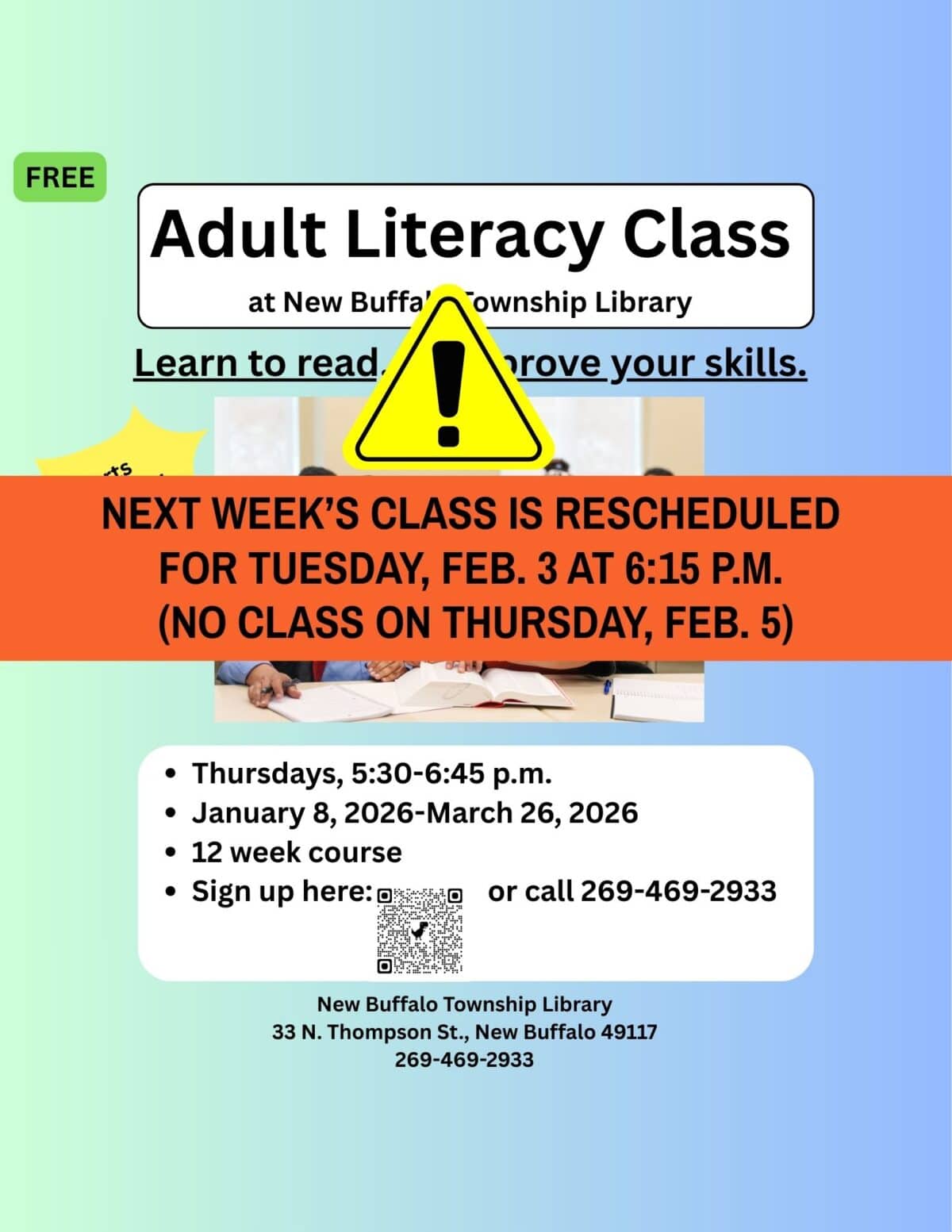 adult literacy class (4 x 4 in) (us letter)