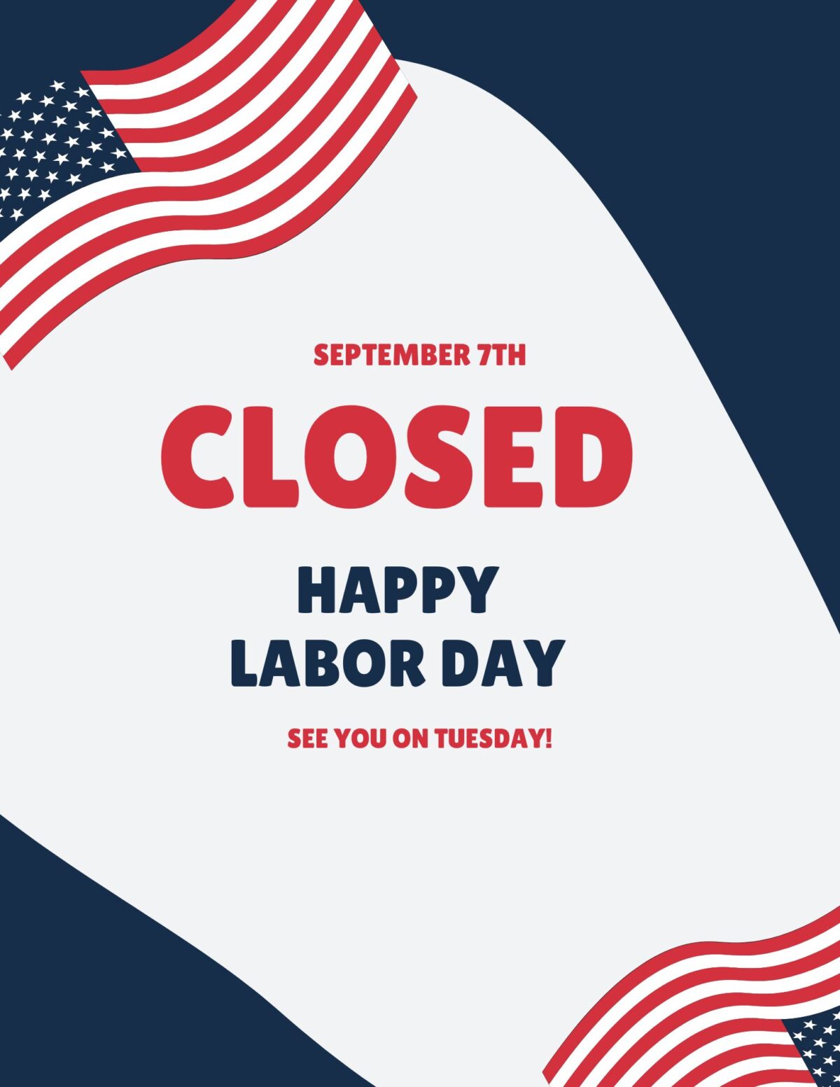 blue and red simple labor day poster (8.5 x 11 in)