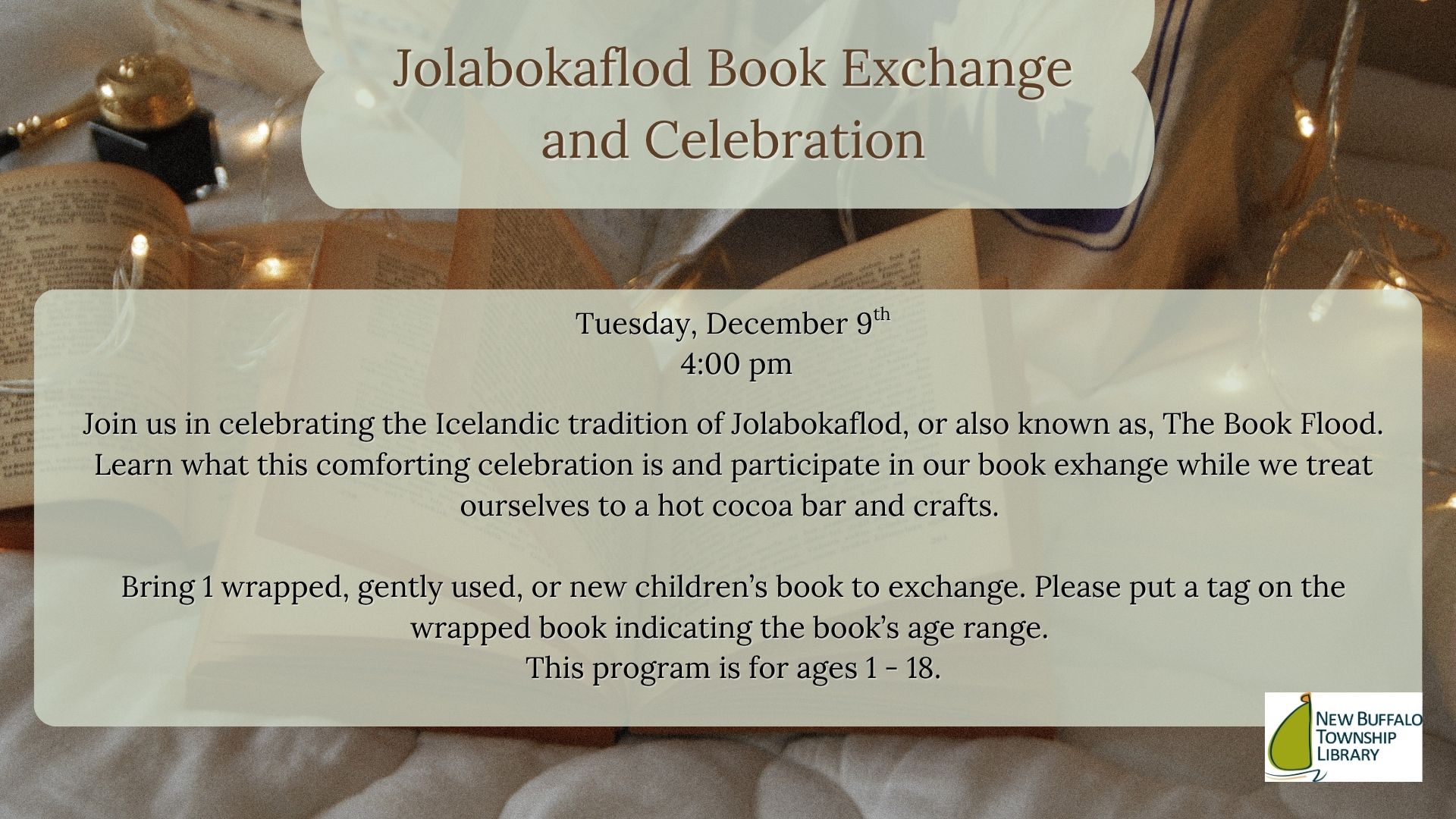 Jolabokaflod Book Exchange and Celebration