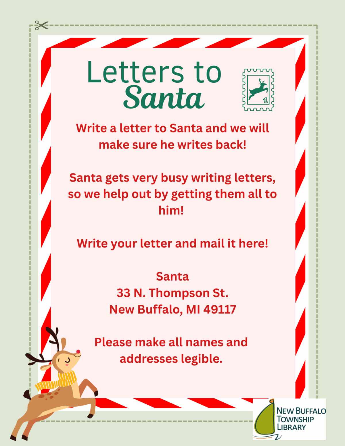 copia de carta para santa claus navideña rojo