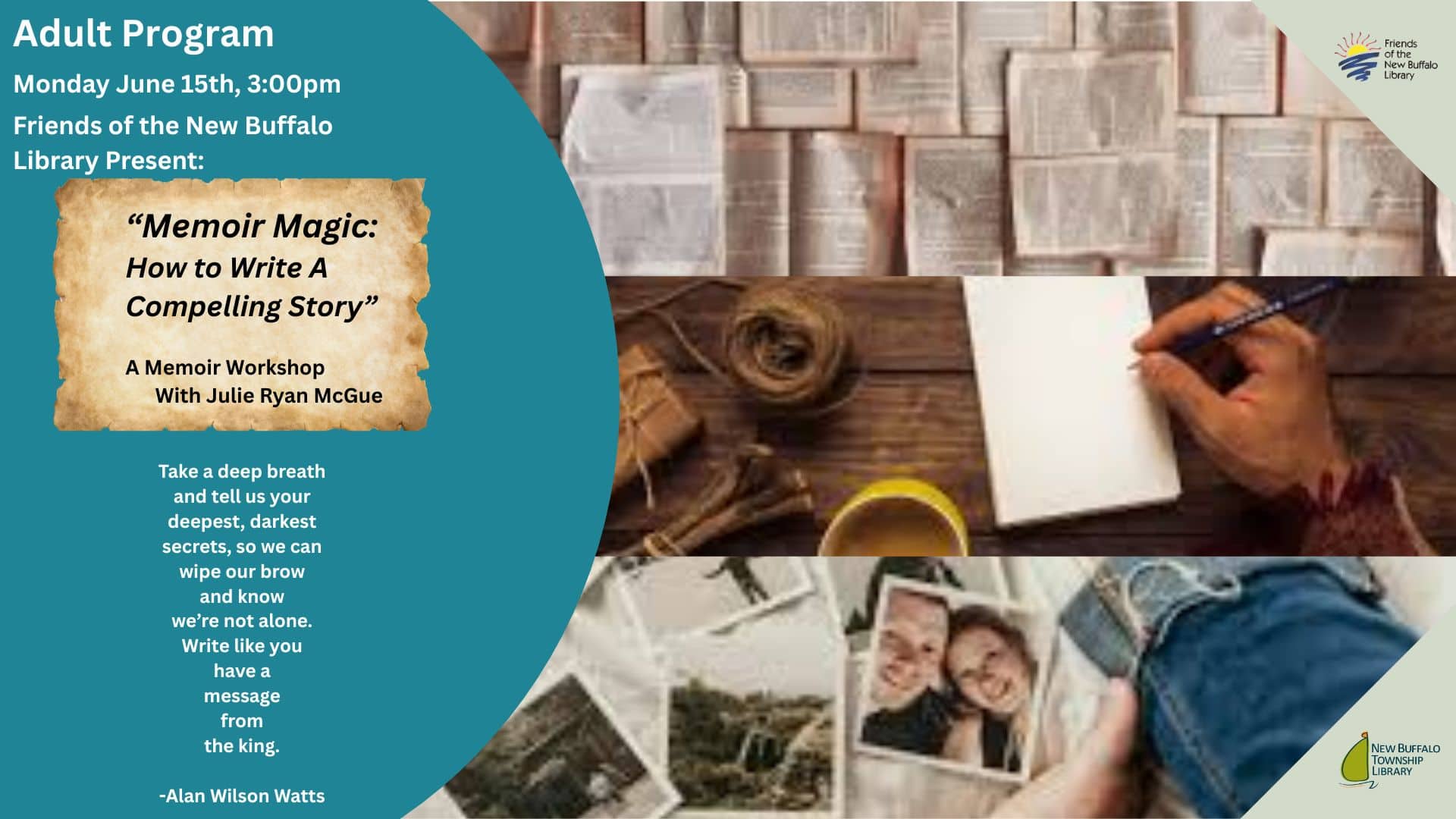 Memoir Magic: How to Write a Compelling Story with Julie Ryan McGue