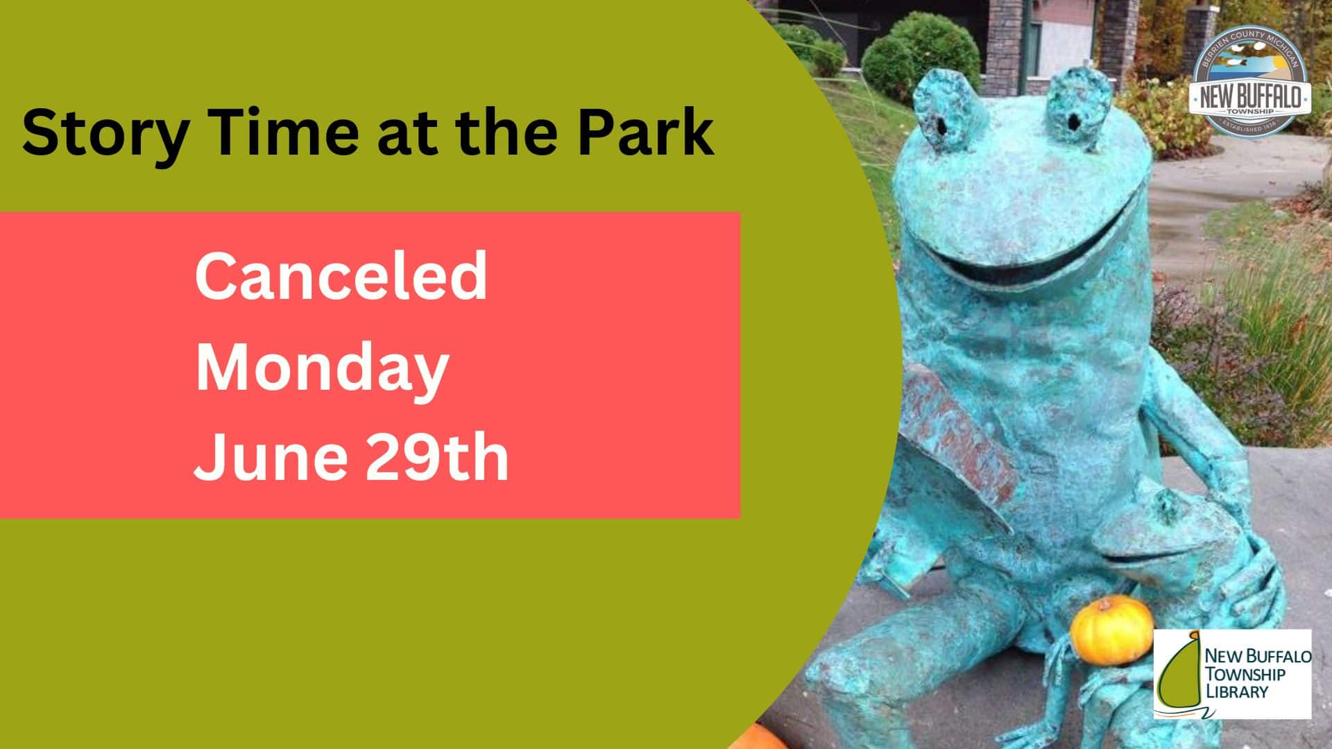 Story Time at the Park - Canceled