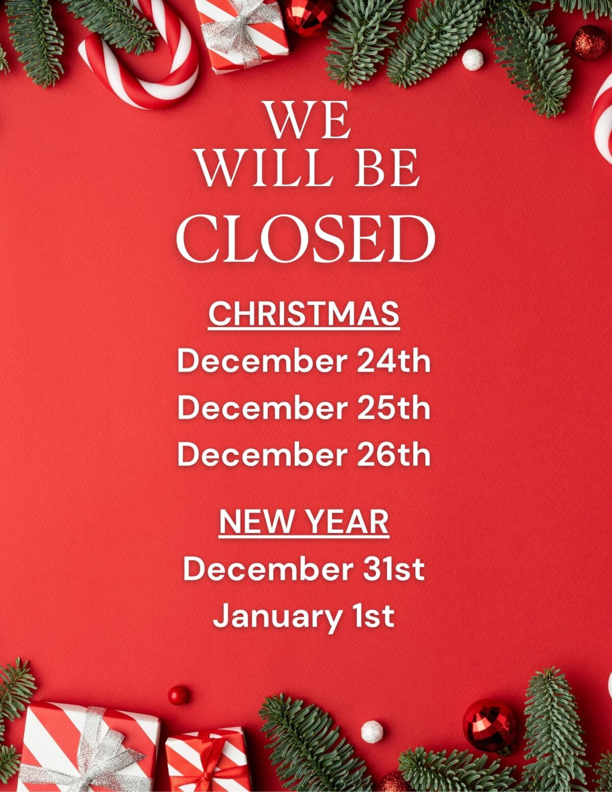 red and white christmas announce facebook post (11 x 17 in) (8.5 x 11 in)