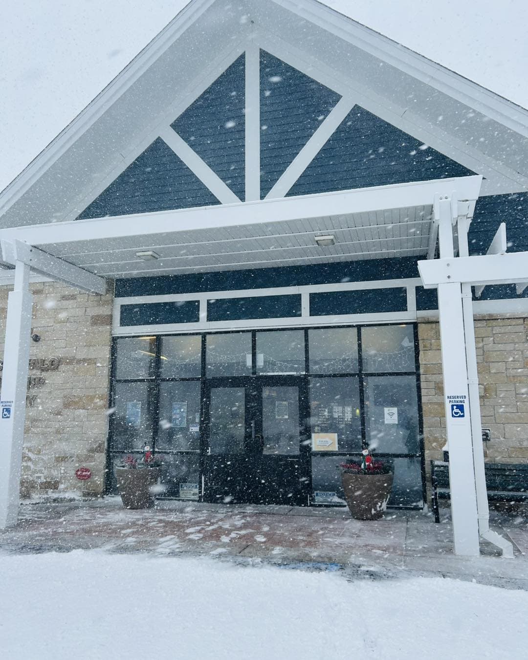 snow in the library