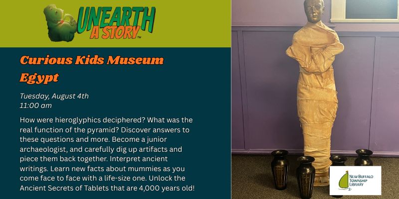 summer reading 2026 curious kids museum egypt facebook event cover (800 x 400 px)