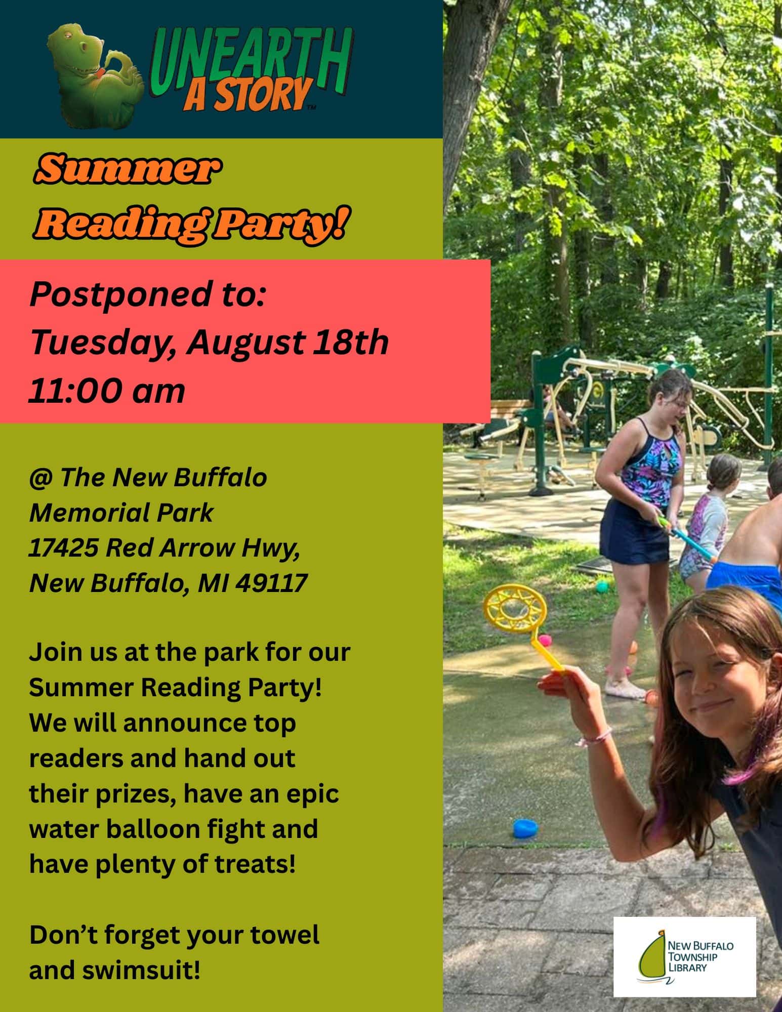 Summer Reading Party! - POSTPONED TO 8/18