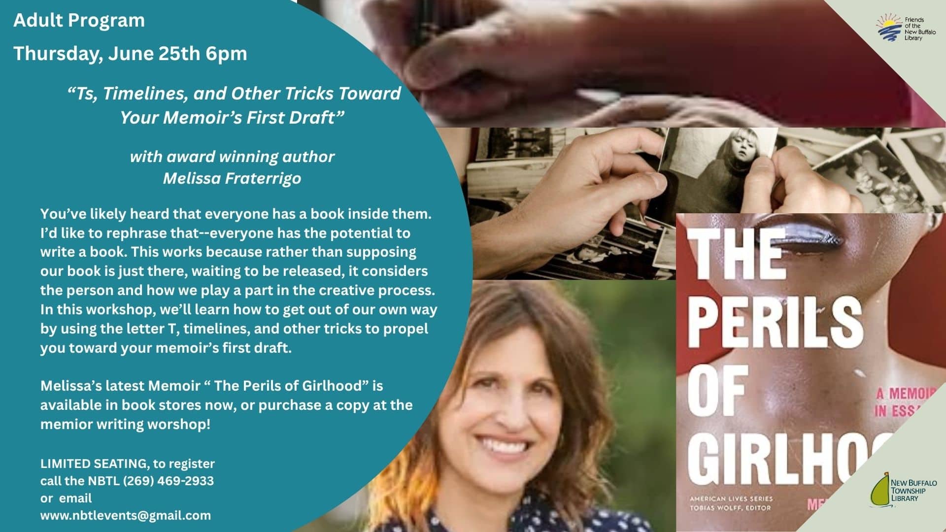 Melissa Fraterrigo Presents: Ts, Timelines, and Other Tricks Toward Your Memoir’s First Draft
