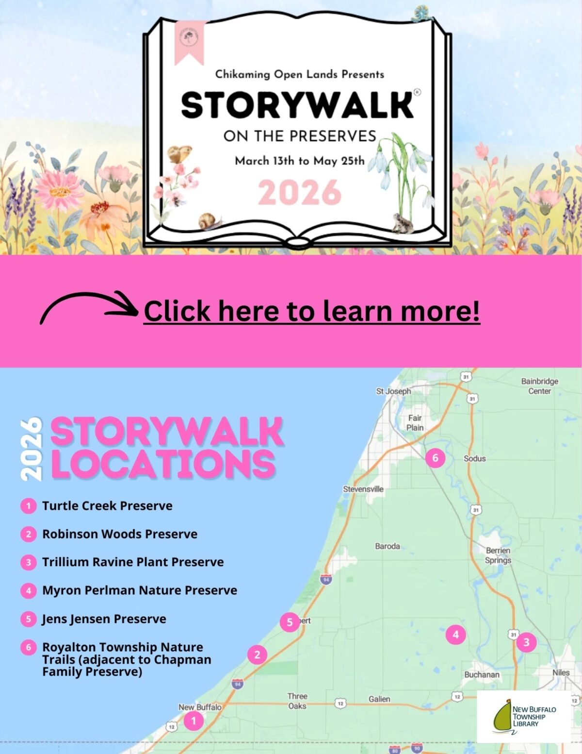 🐝 register 🐝 visit the storywalk® 🐝 location page to learn about each featured story and their location. 🐝 scan the qr code at the end of each story for a (1)